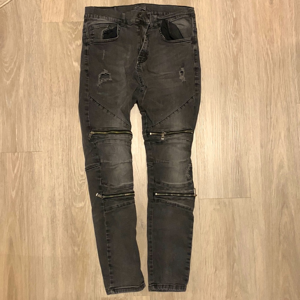 Zara zipper denim